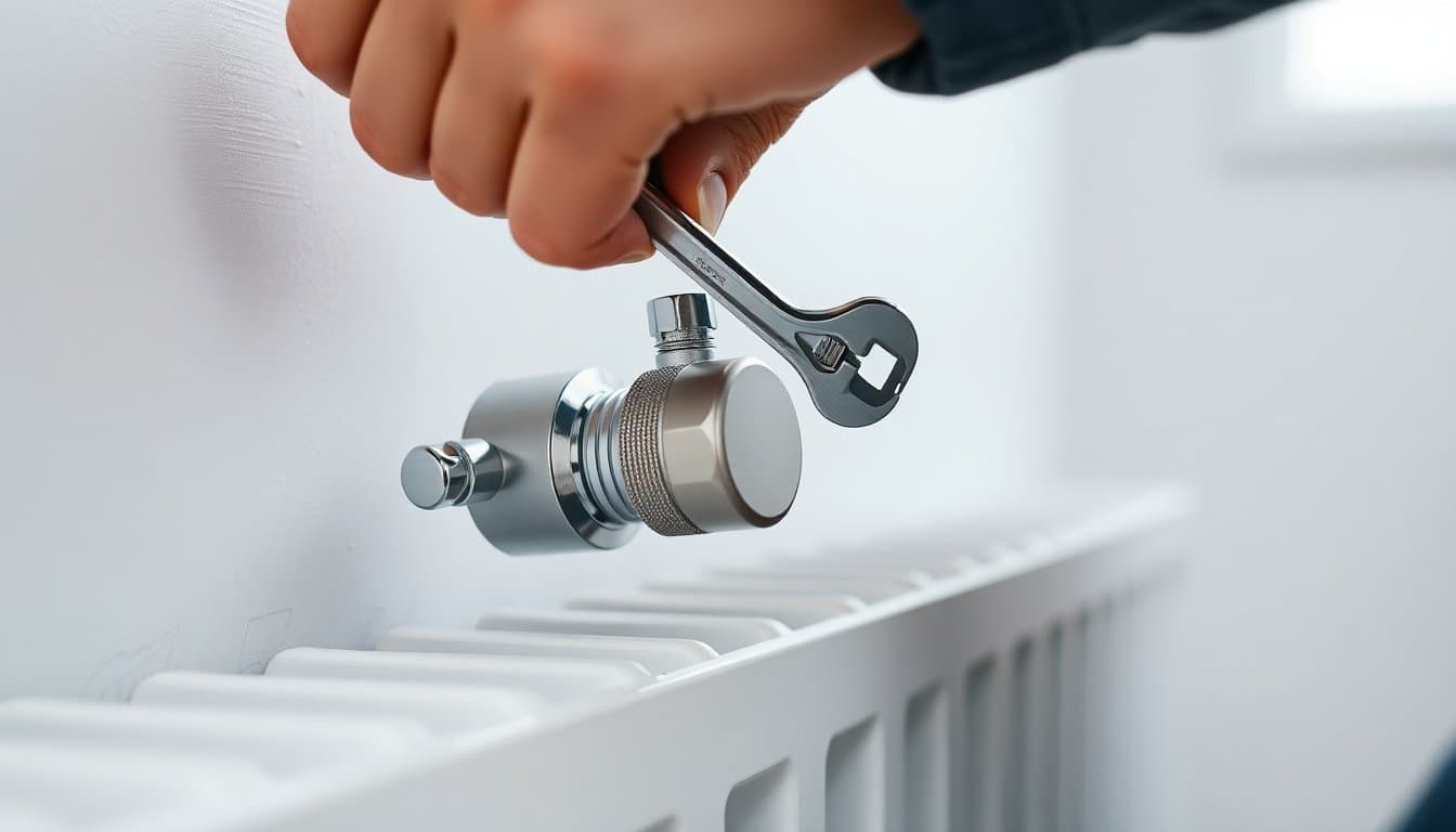 Remplacement d'un robinet thermostatique sur un radiateur