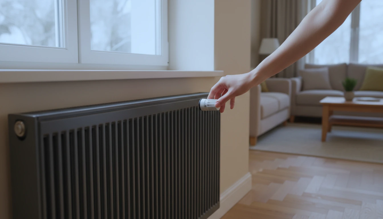 Radiateur à eau froide dans une maison