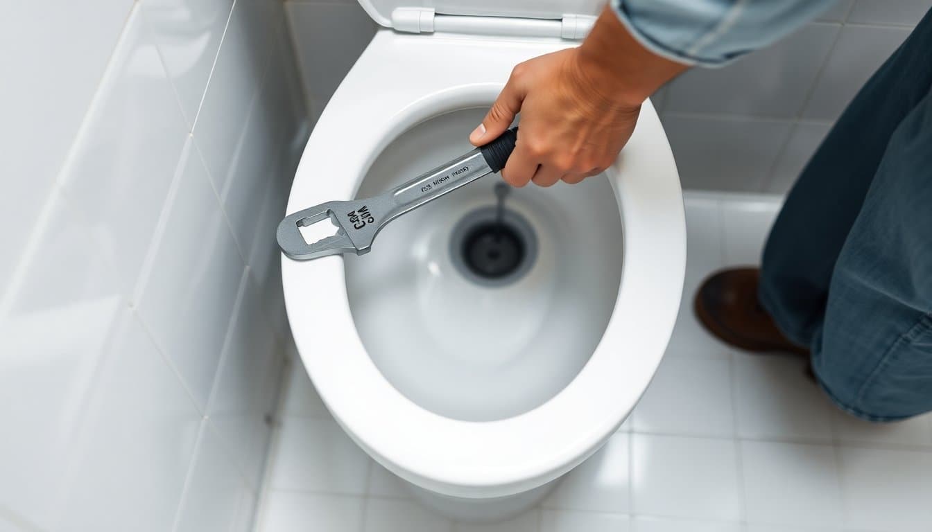 Mécanisme de chasse d'eau WC à réparer