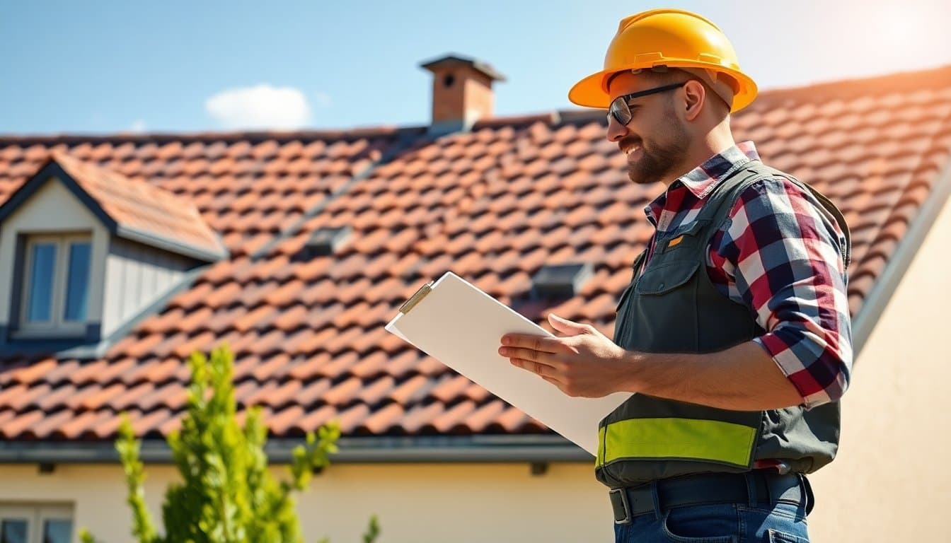 Couvreur établissant un devis toiture